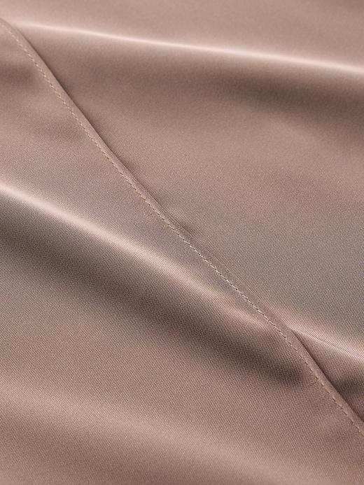 Mid Rise Recycled Satin Seamed Pants Product Image