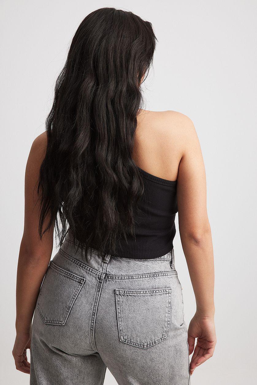 One Shoulder Crop Rib Top Product Image