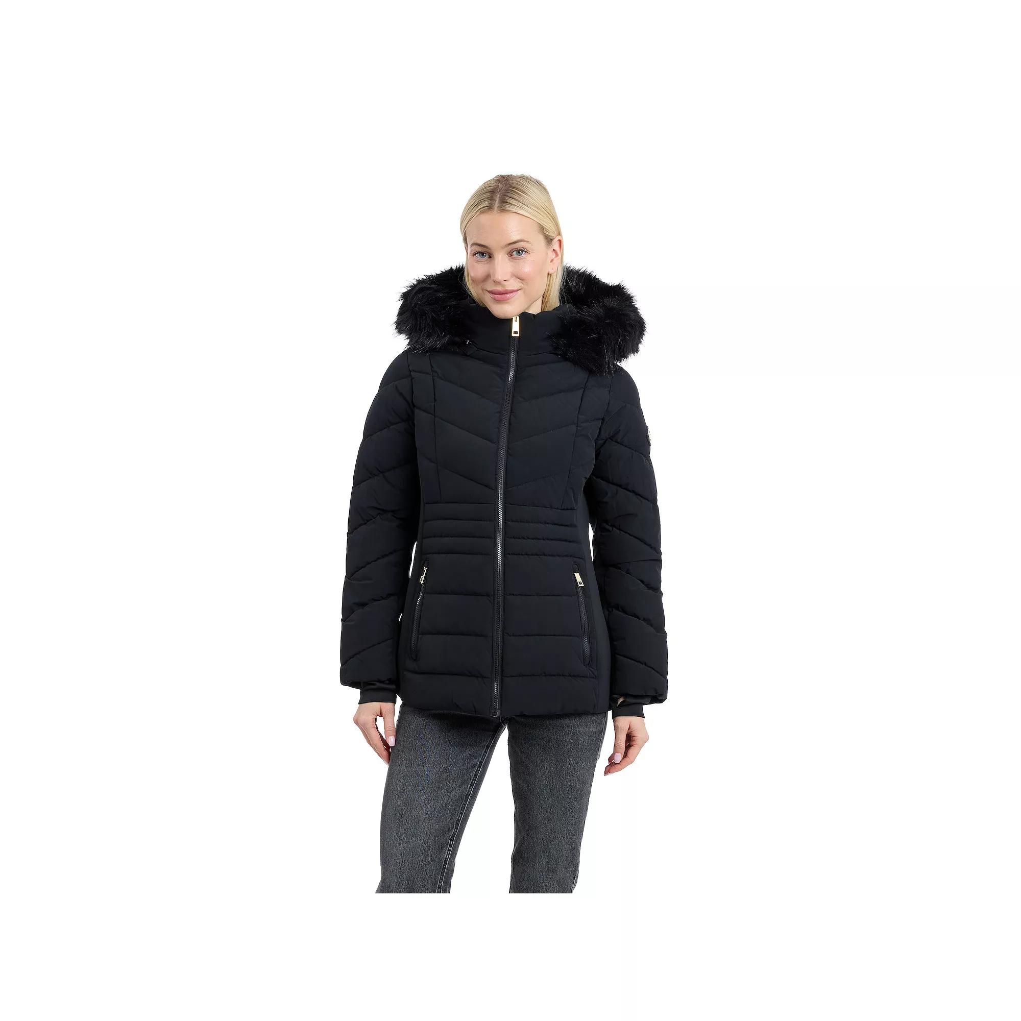 Women's London Fog Short Puffer Coat,  Product Image