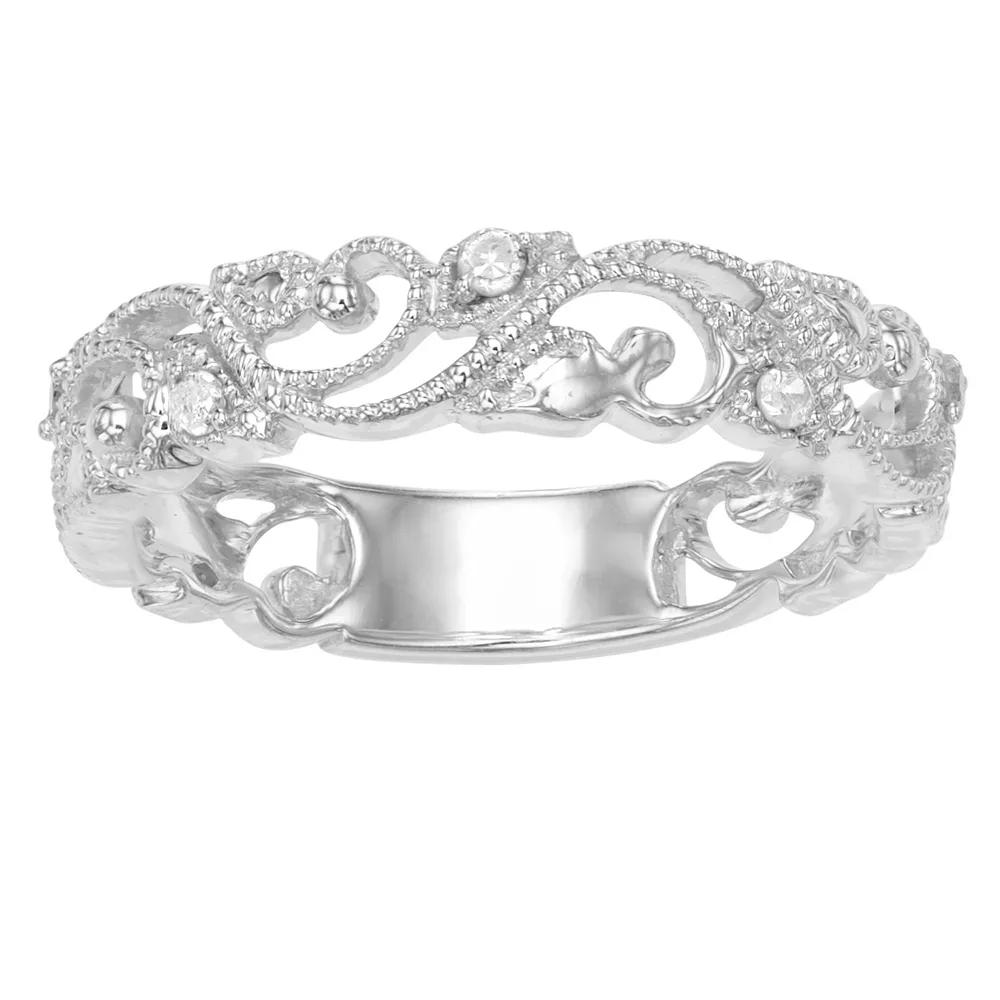 HDI Sterling Silver 1/10 Carat T.W. Diamond Ring, Women's,  Product Image