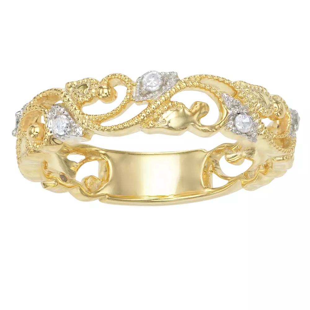 HDI Sterling Silver 1/10 Carat T.W. Diamond Ring, Women's,  Product Image