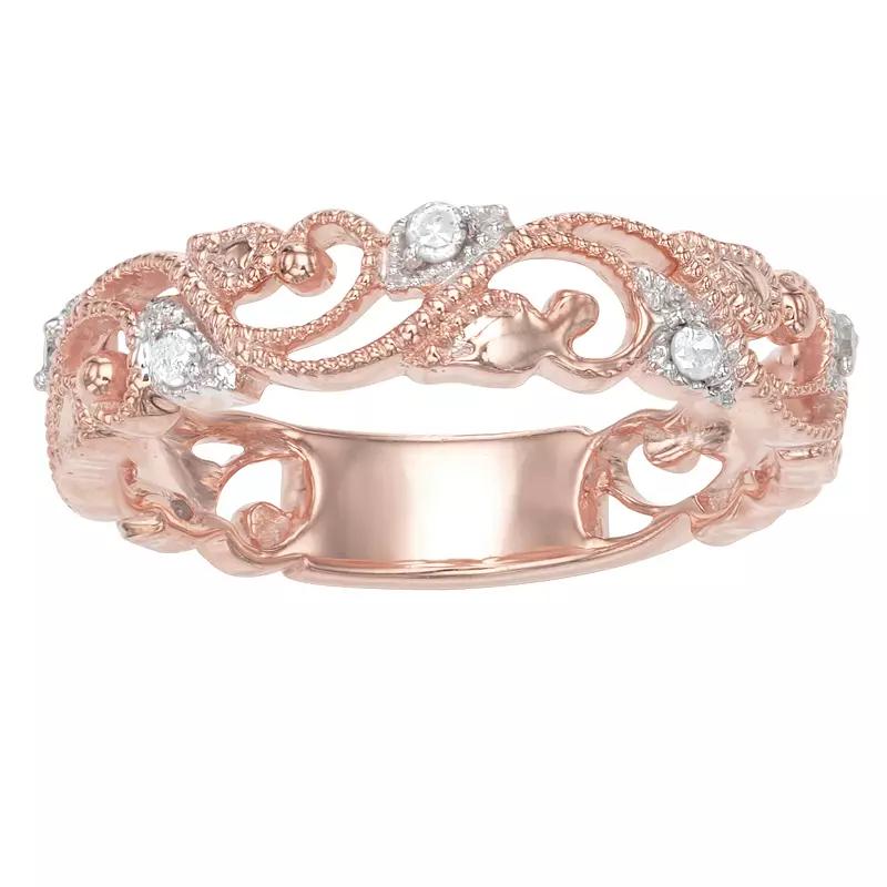 HDI Sterling Silver 1/10 Carat T.W. Diamond Ring, Women's,  Product Image