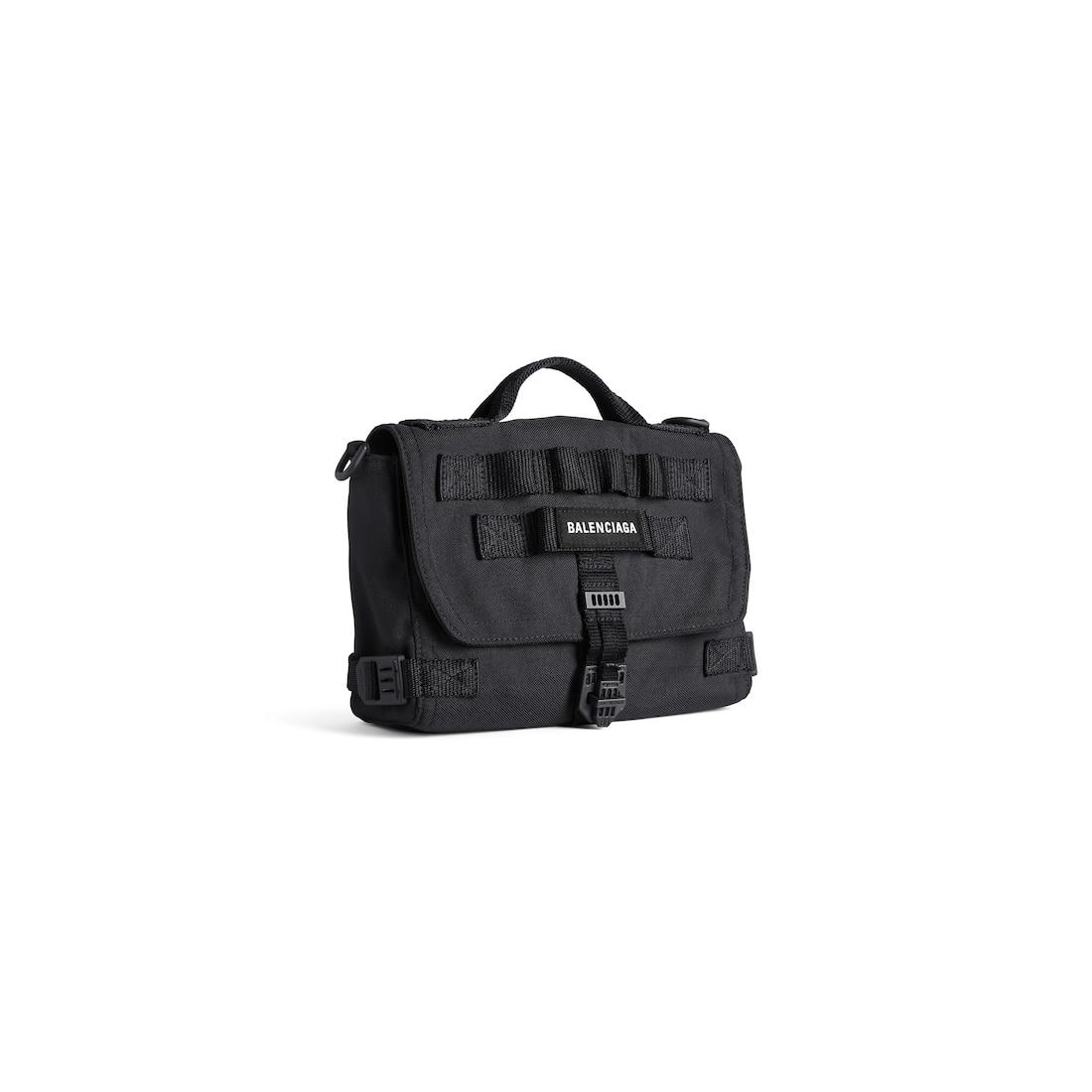 Men's Army Messenger Bag Small in Black Product Image