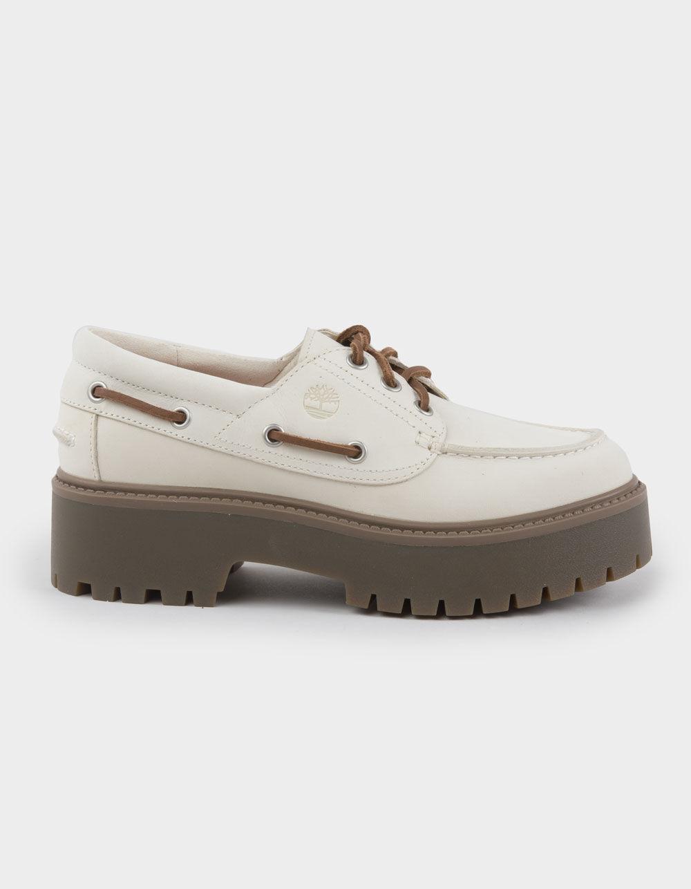TIMBERLAND Stone Street Womens Platform Boat Shoes - NATURAL Product Image