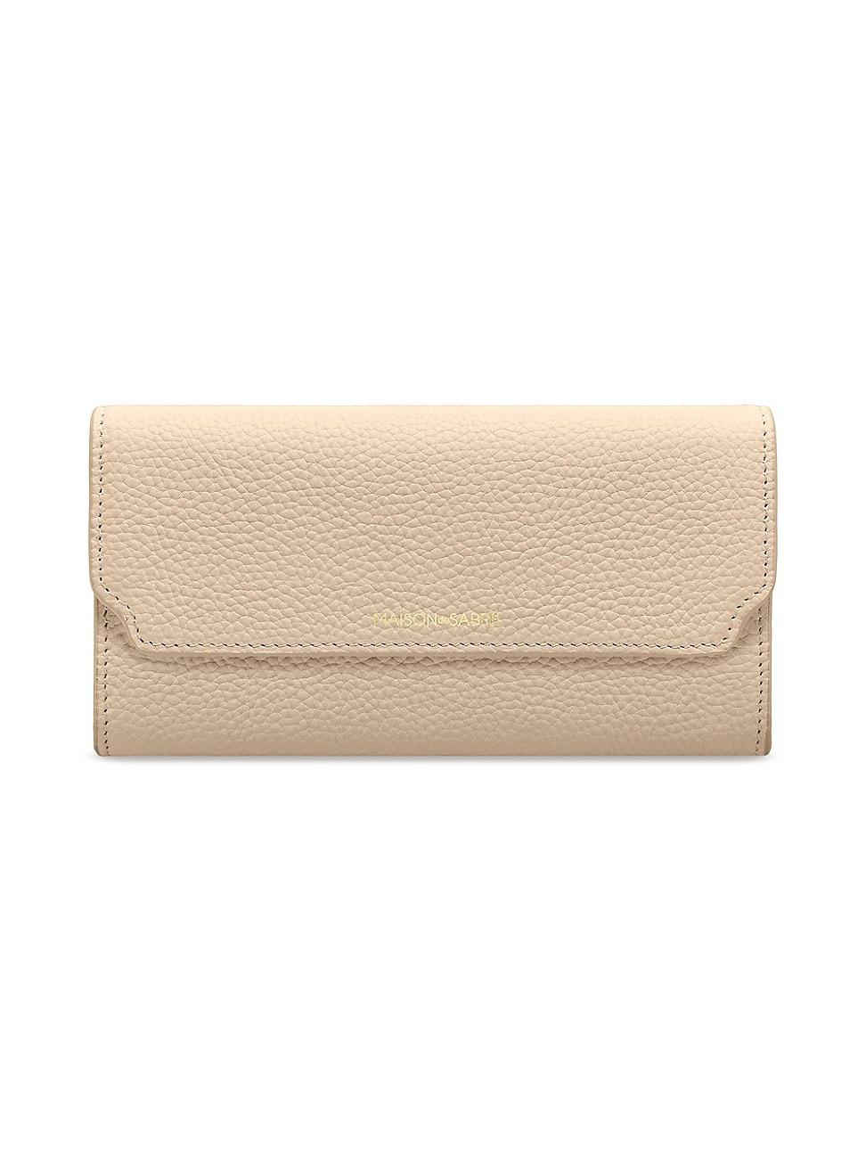 Womens Long Leather Flap Wallet Product Image