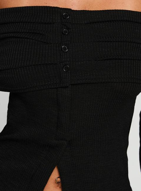 Victorea Off Shoulder Top Black Product Image