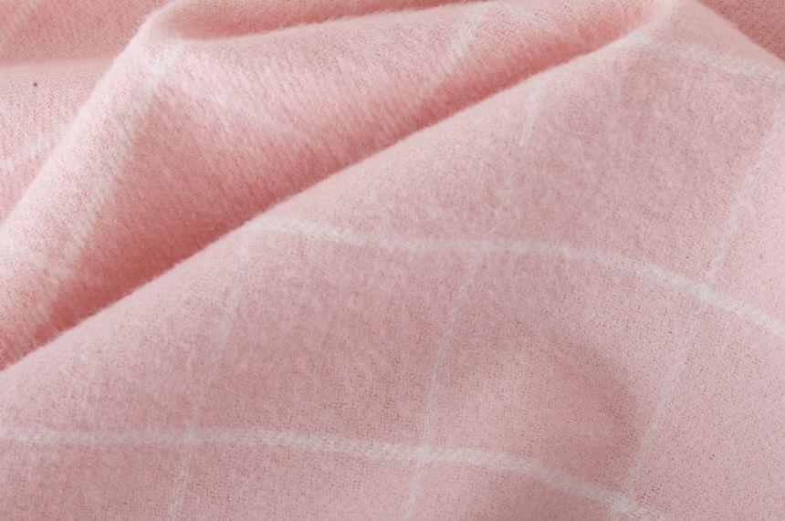 Couple Matching Pajama Set: Long-Sleeve Plaid Top + Pants Product Image