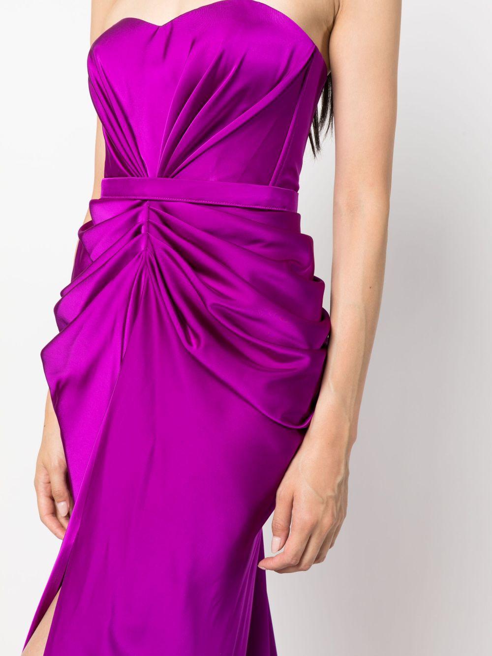 ruched strapless gown Product Image