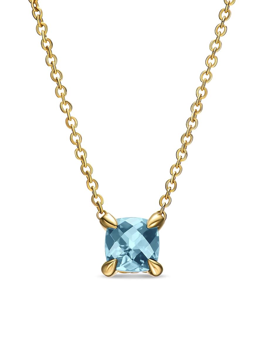 Womens Micro Chatelaine Pendant Necklace in 18K Yellow Gold Product Image