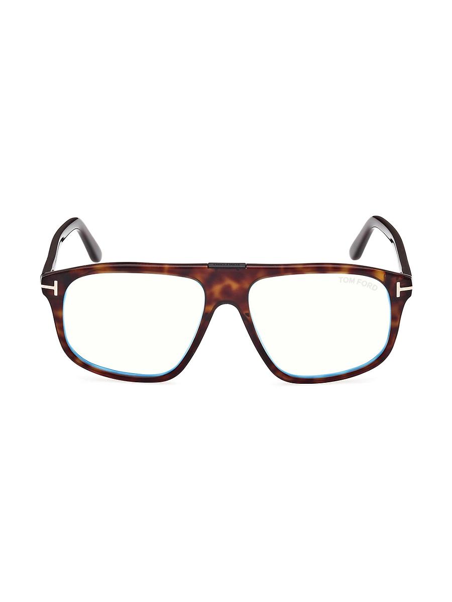 Mens 55MM Pilot Blue Block Glasses Product Image