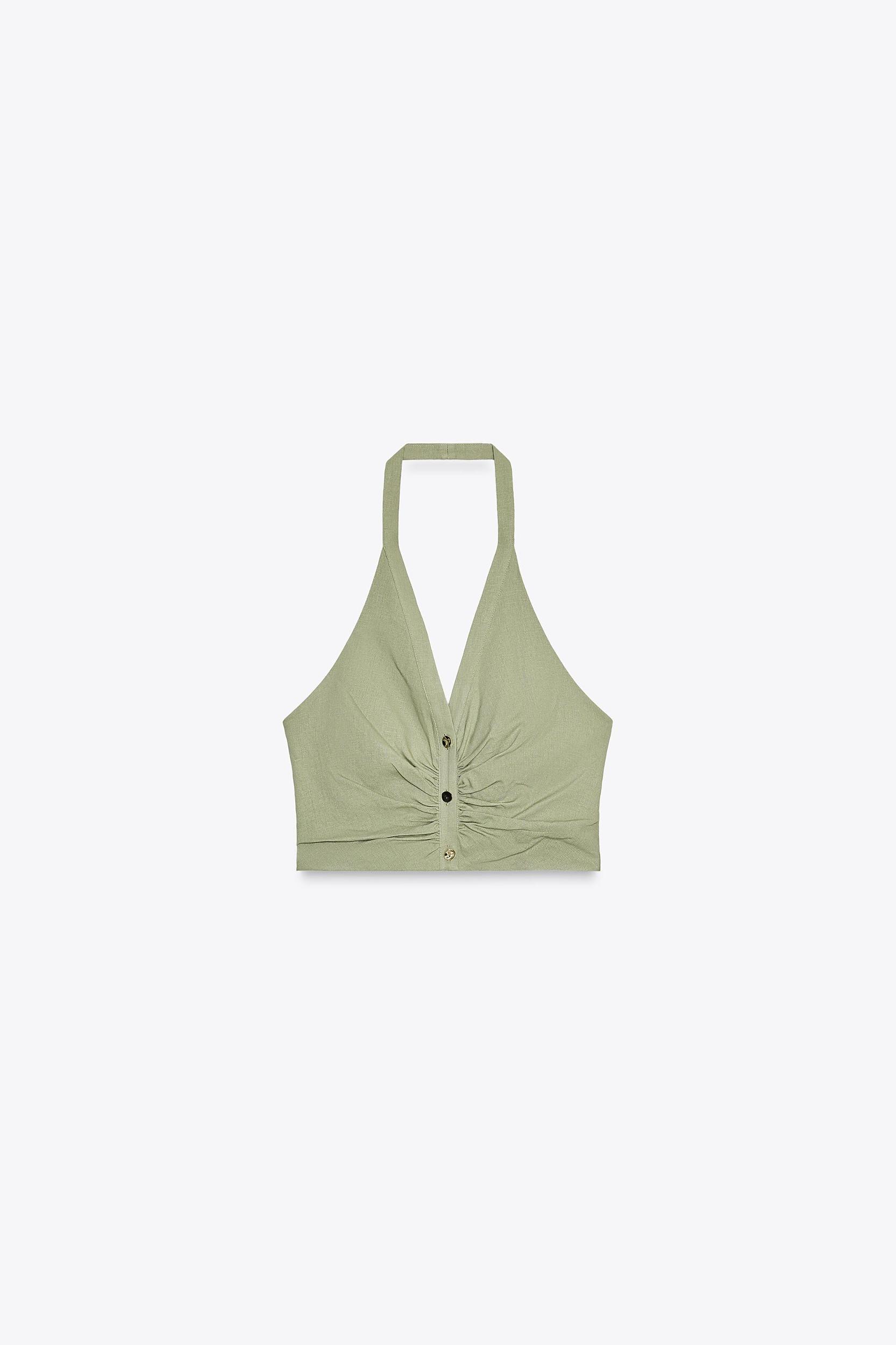 HALTER LINEN TOP Product Image