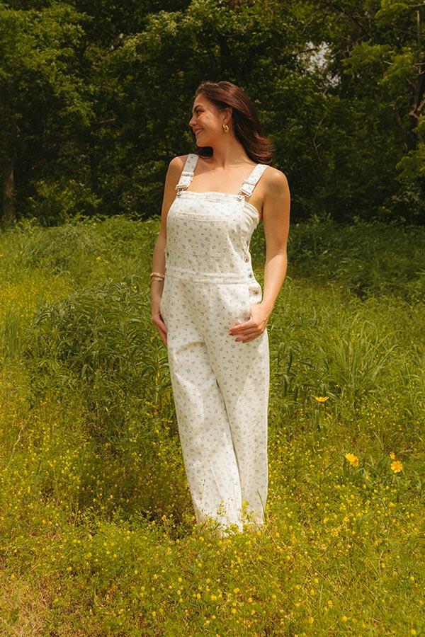 Picking Flowers Denim Overalls Product Image