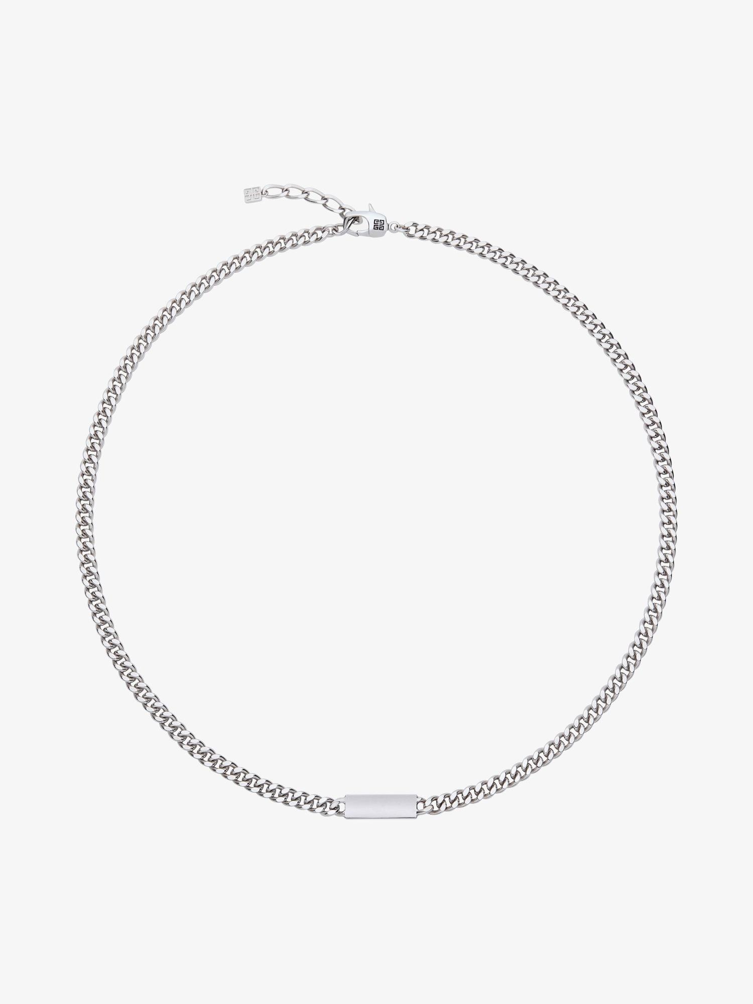 ID necklace in metal with crystals Product Image