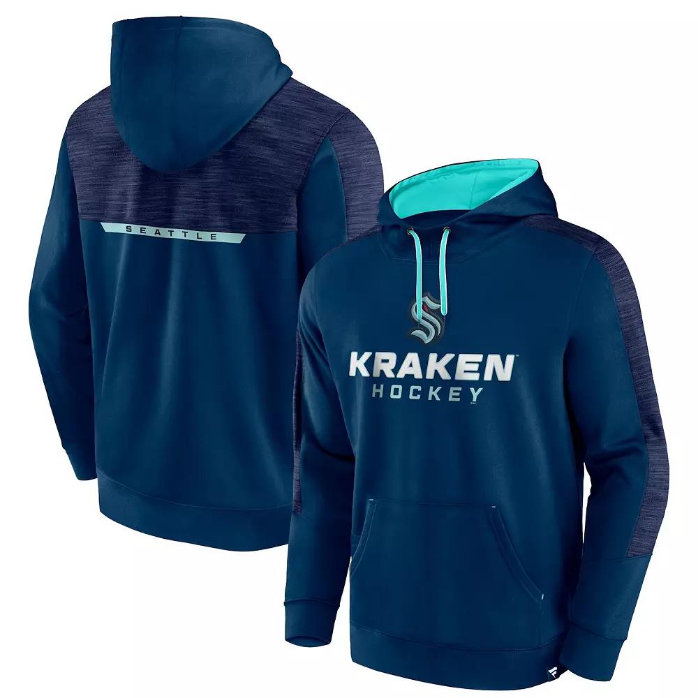 Men's Fanatics Branded Deep Sea Blue Seattle Kraken Make the Play Pullover Hoodie, Size: Small, Krk Blue Product Image