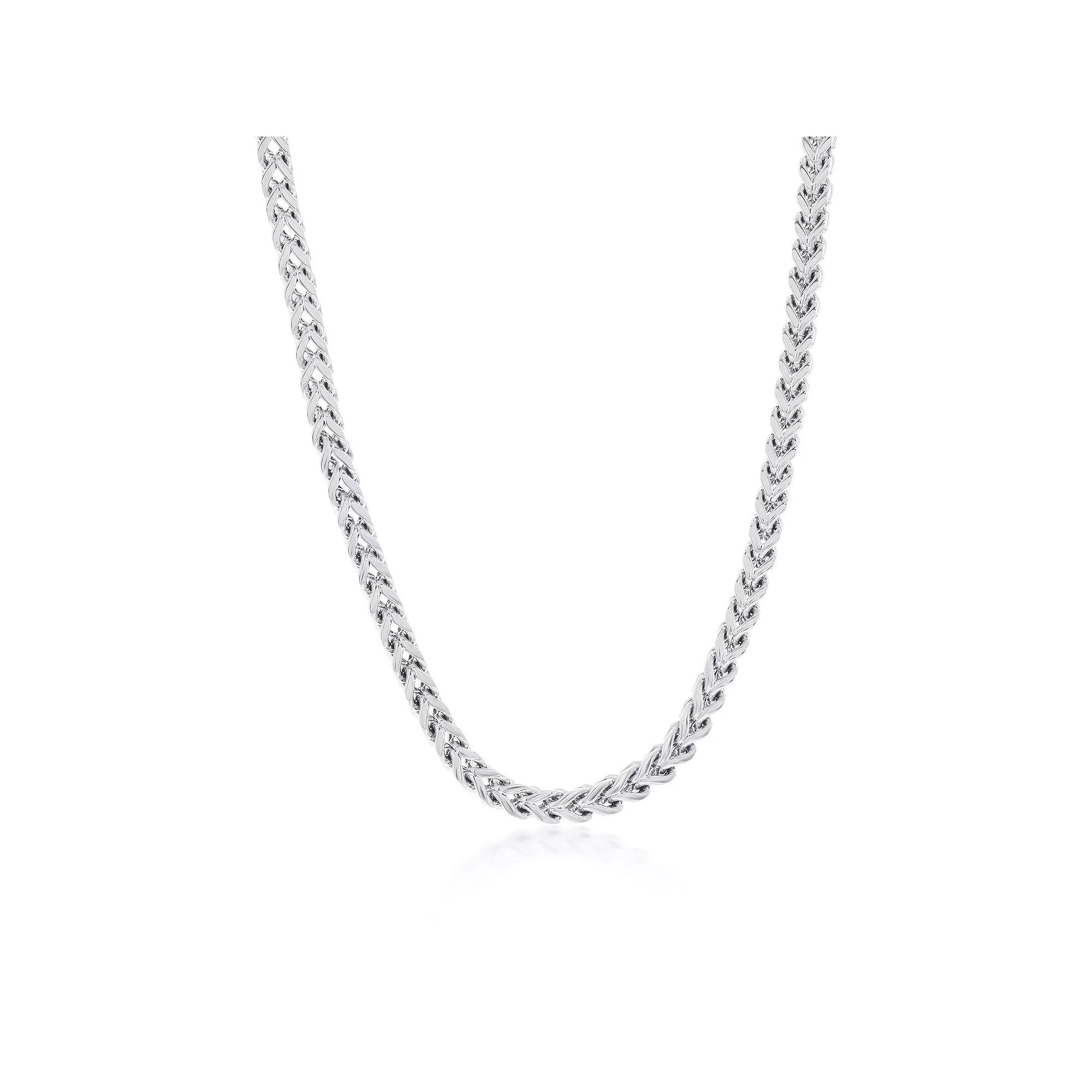 Metallo 4mm Franco Chain Necklace, Men's, Size: 24", Stainless Product Image