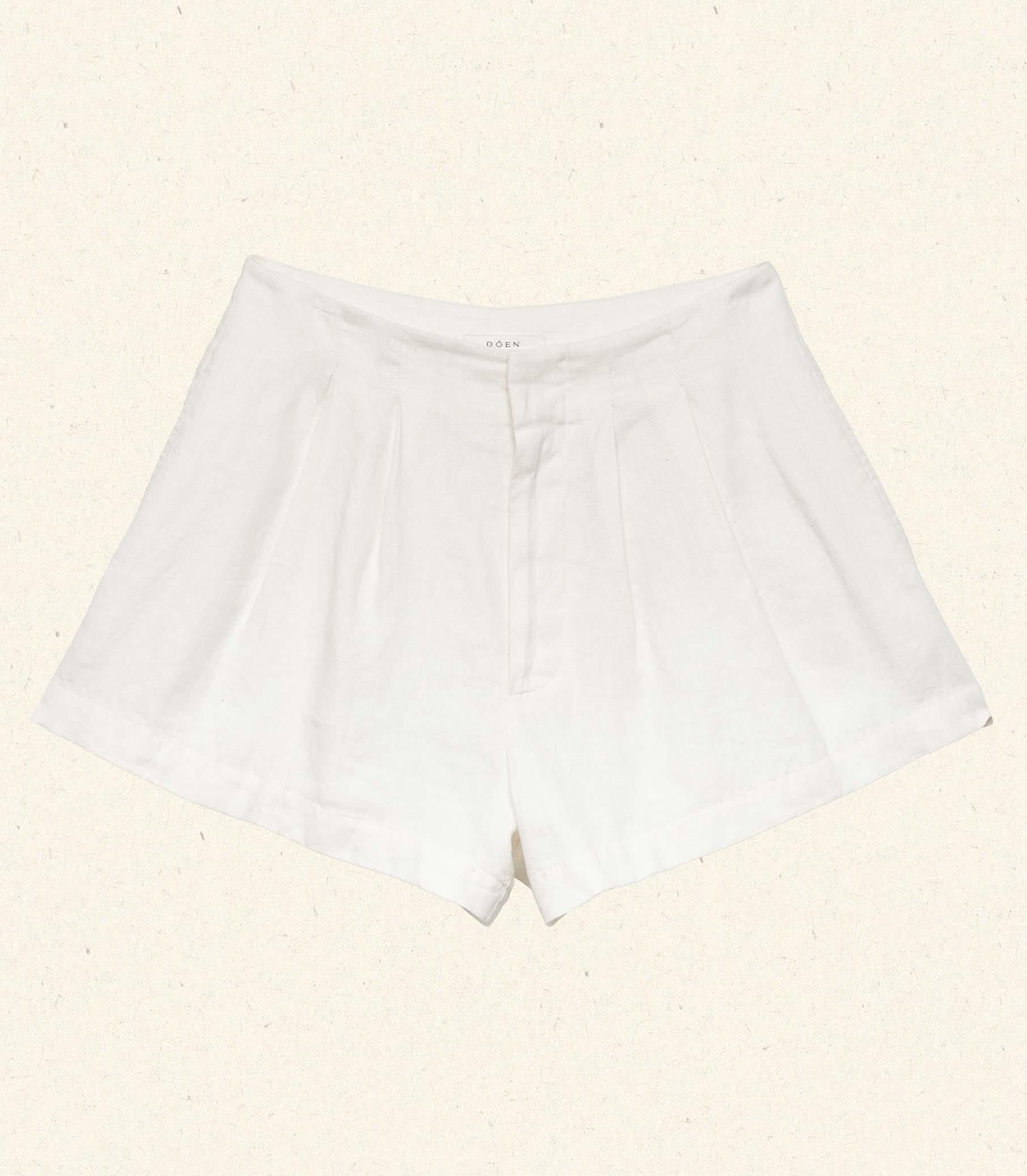 LARUE LINEN SHORT -- SALT Product Image