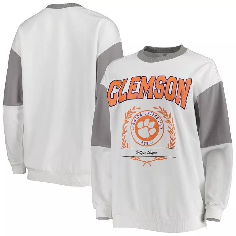 Women's Gameday Couture Gray Clemson Tigers It's A Vibe Dolman Pullover Sweatshirt, Size: XL, Grey Product Image