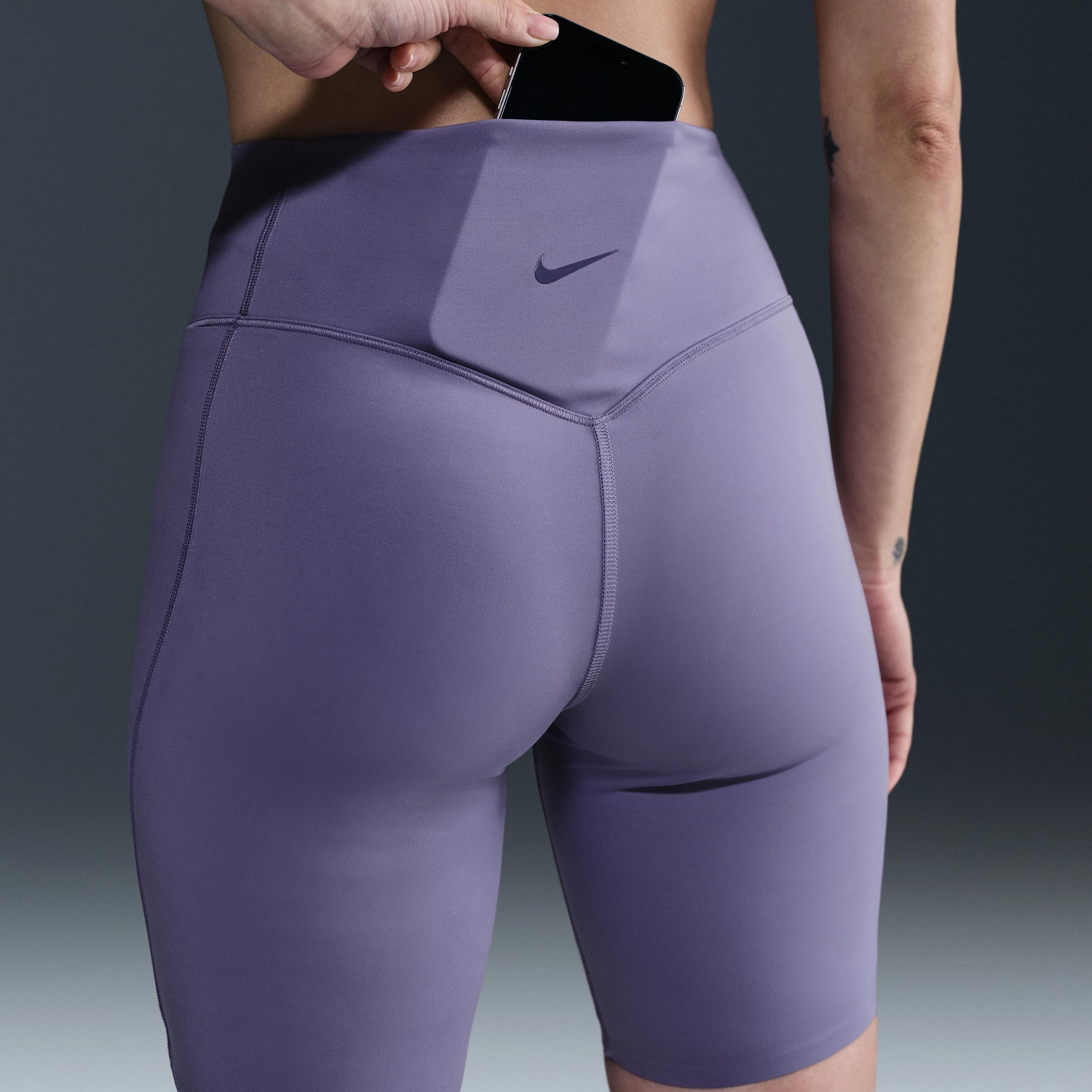 Nike Womens Universa High-Waisted 8 Biker Shorts with No Front Seam | HQ6823-527 Product Image