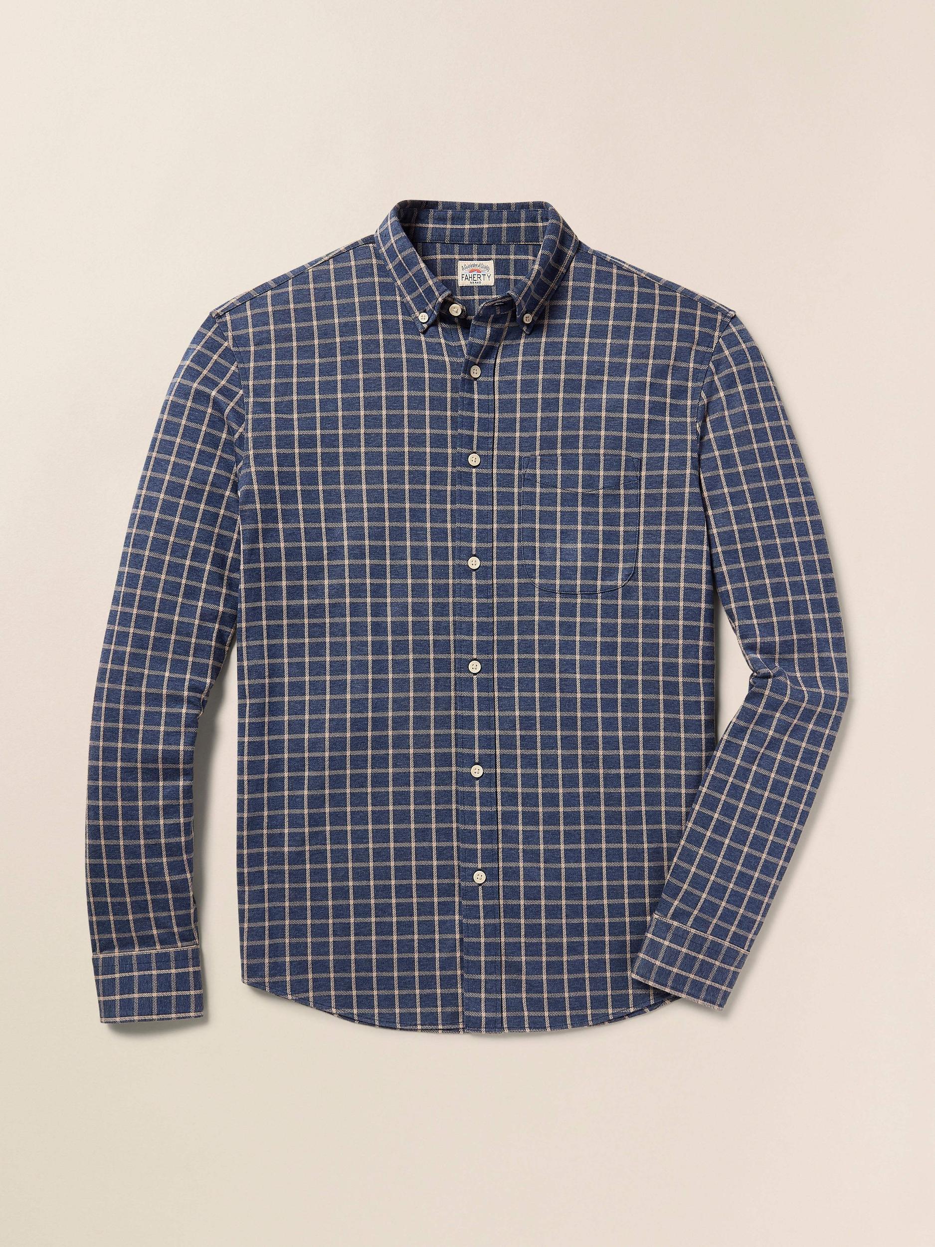 Coastline Knit Shirt - Twilight Check Male Product Image