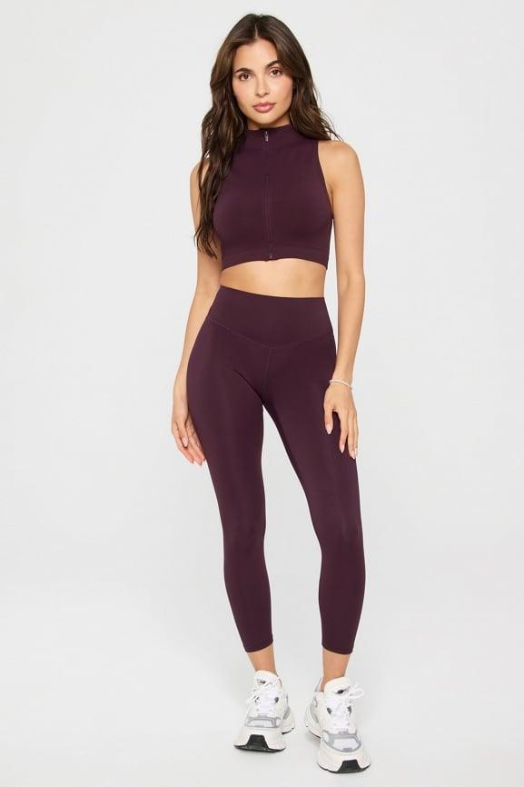 Sleek Seamless Zip Crop Top Product Image