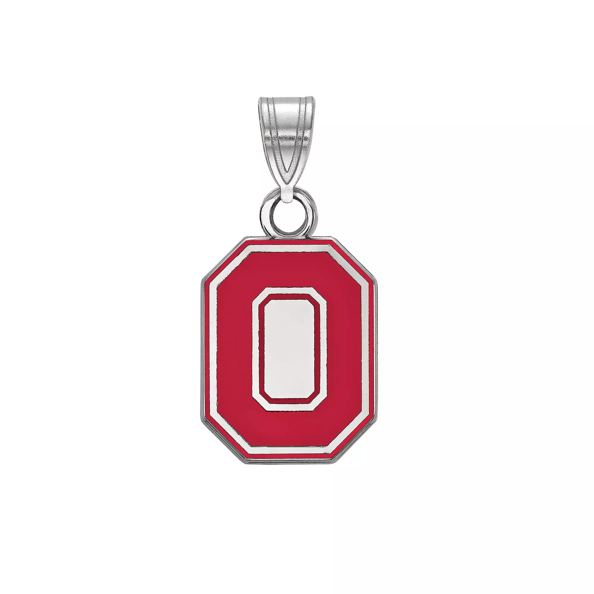 LogoArt 14K Gold Plated Ohio State Enamel Pendant, Women's, Size: 18 mm Product Image