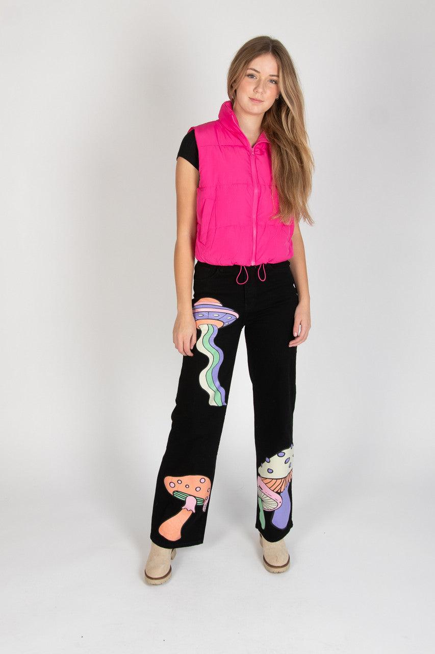 Pastel Neon Mushroom UFO Jeans Product Image