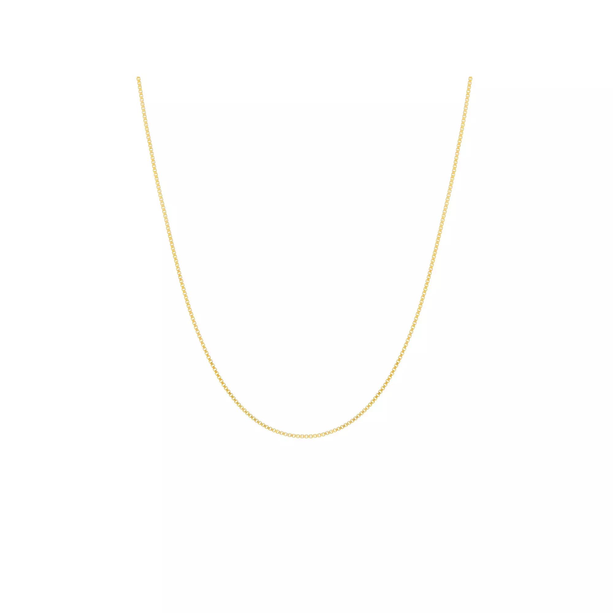 PRIMROSE 24k Gold Plated Box Chain Necklace, Women's, Size: 18", Yellow Gold Tone Product Image