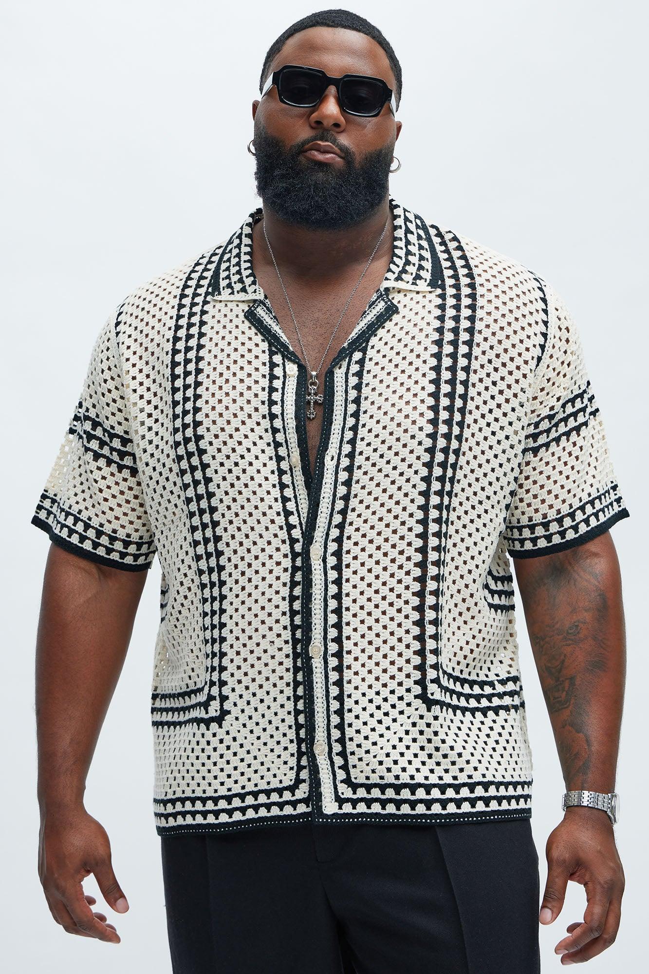Allston Crochet Knit Shirt - Off White Product Image