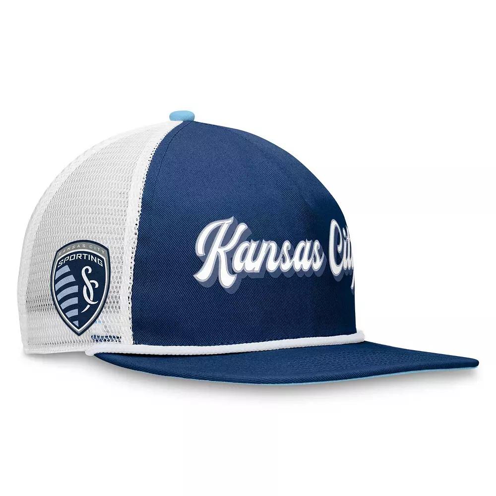 Men's Fanatics Branded Navy/White Sporting Kansas City True Classic Golf Snapback Hat, Blue Product Image