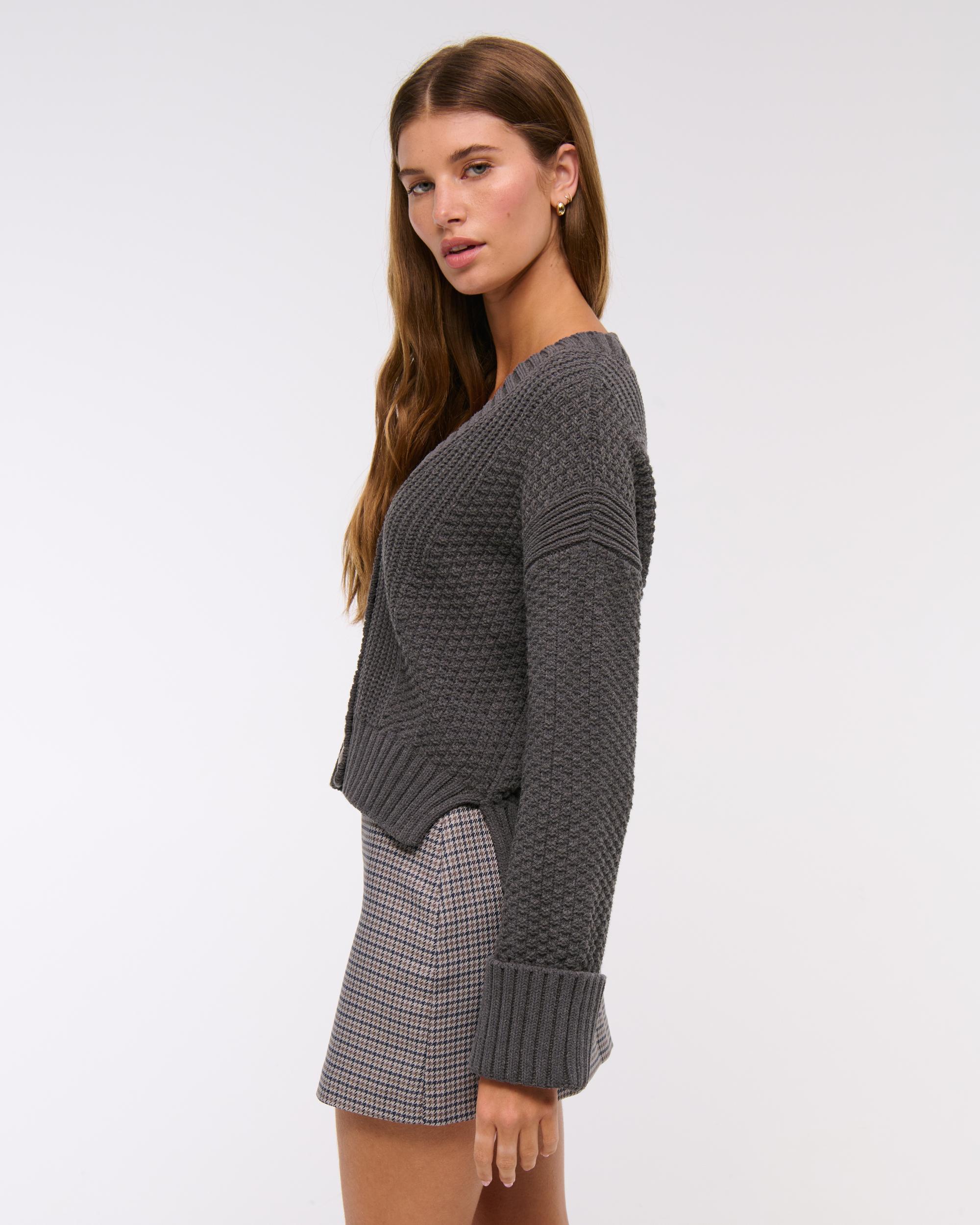 The A&F Cameron Seed Stitch Cardigan Product Image