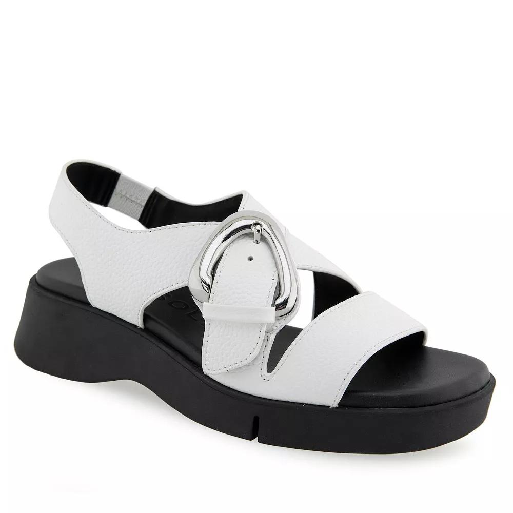 Aerosoles Fez Women's Elastic Platform Sandals, Size: 8.5 Medium, Bright White Product Image