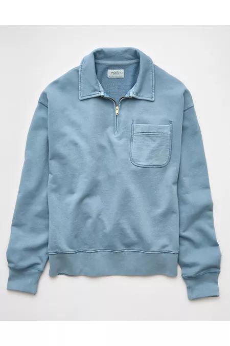 AE Quarter-Zip Polo Collar Sweatshirt Mens Product Image