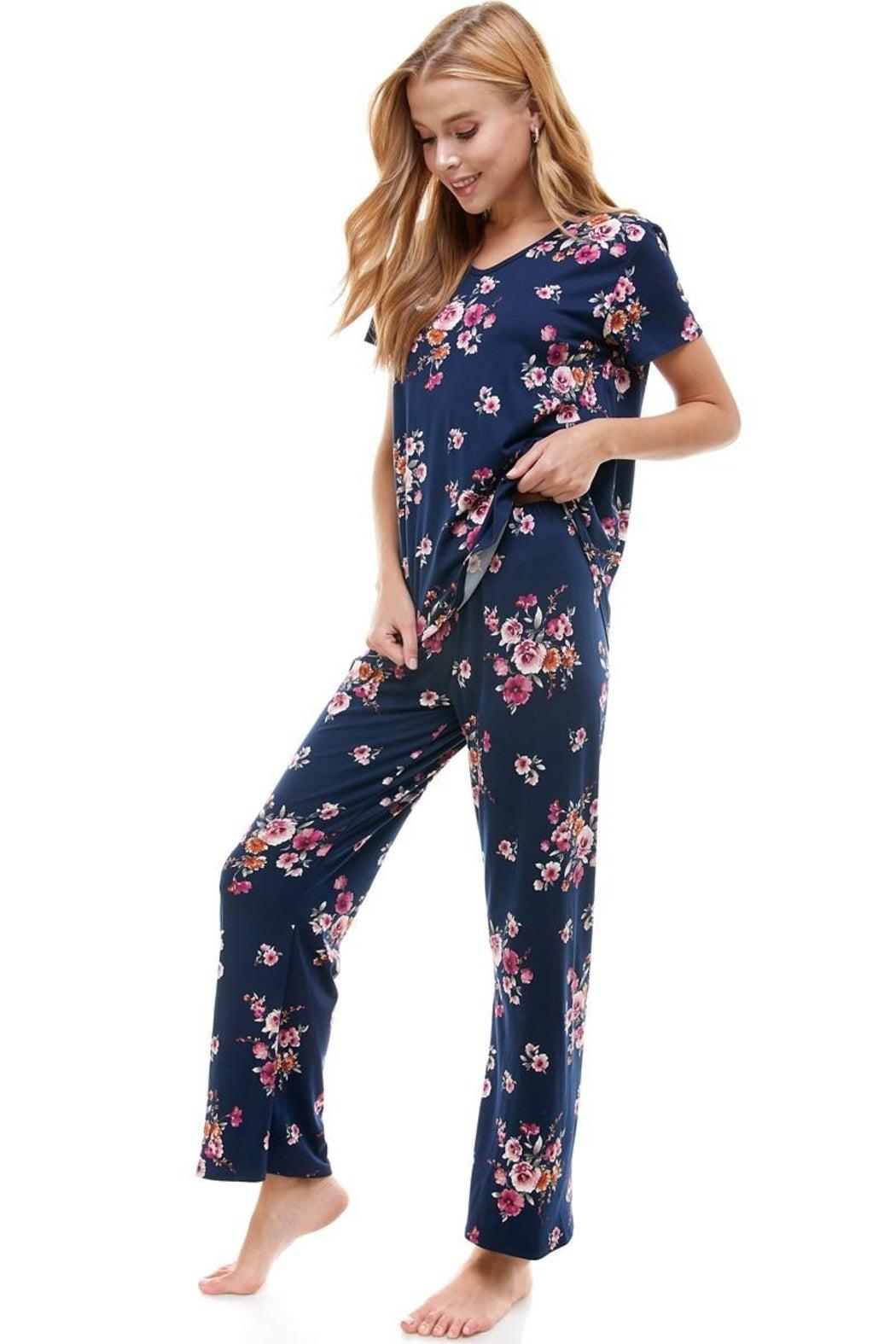 Lounge Wear Set Short Sleeve & Pants Matching Sets Product Image