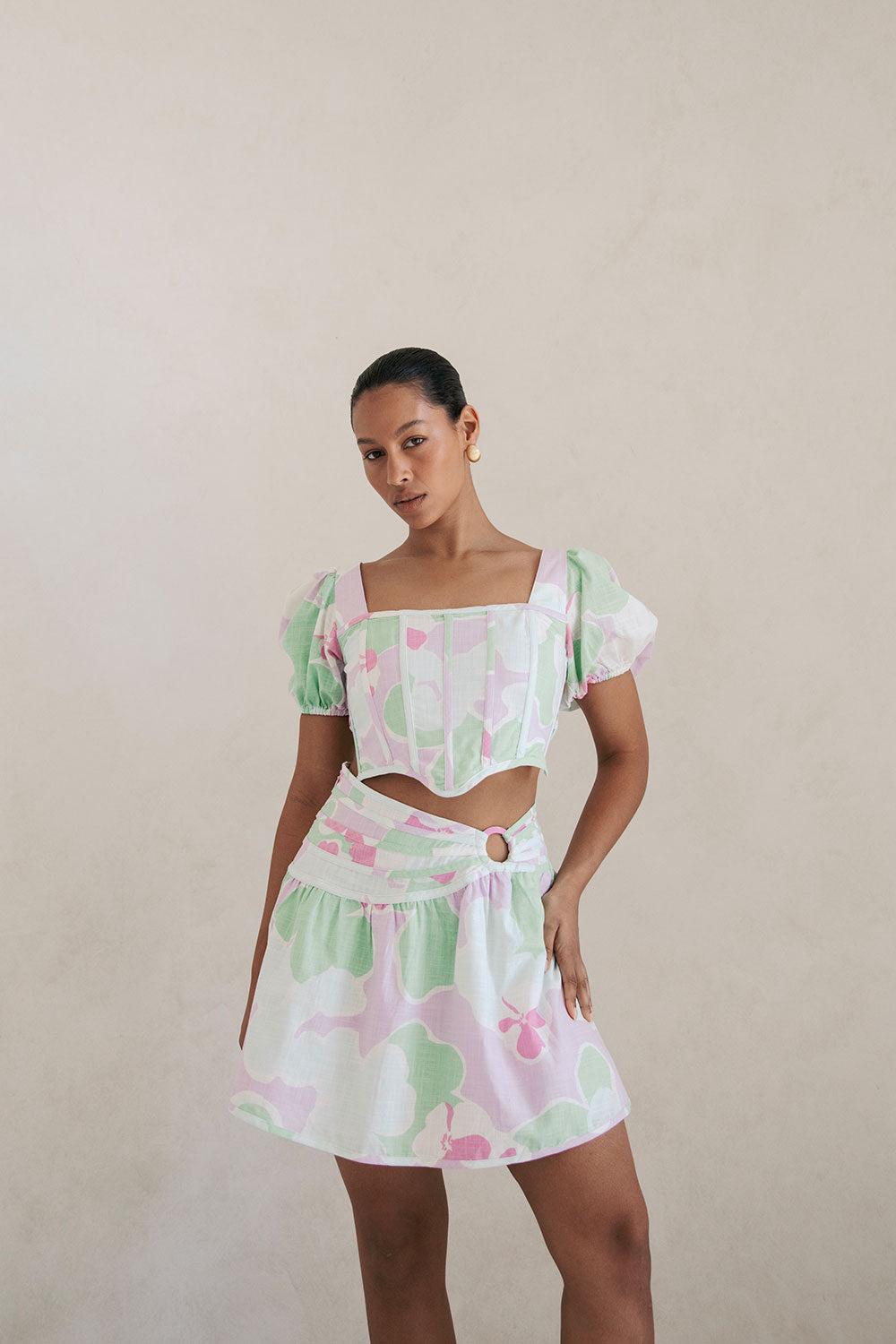 Backless Mars Top - Misty Floral Product Image