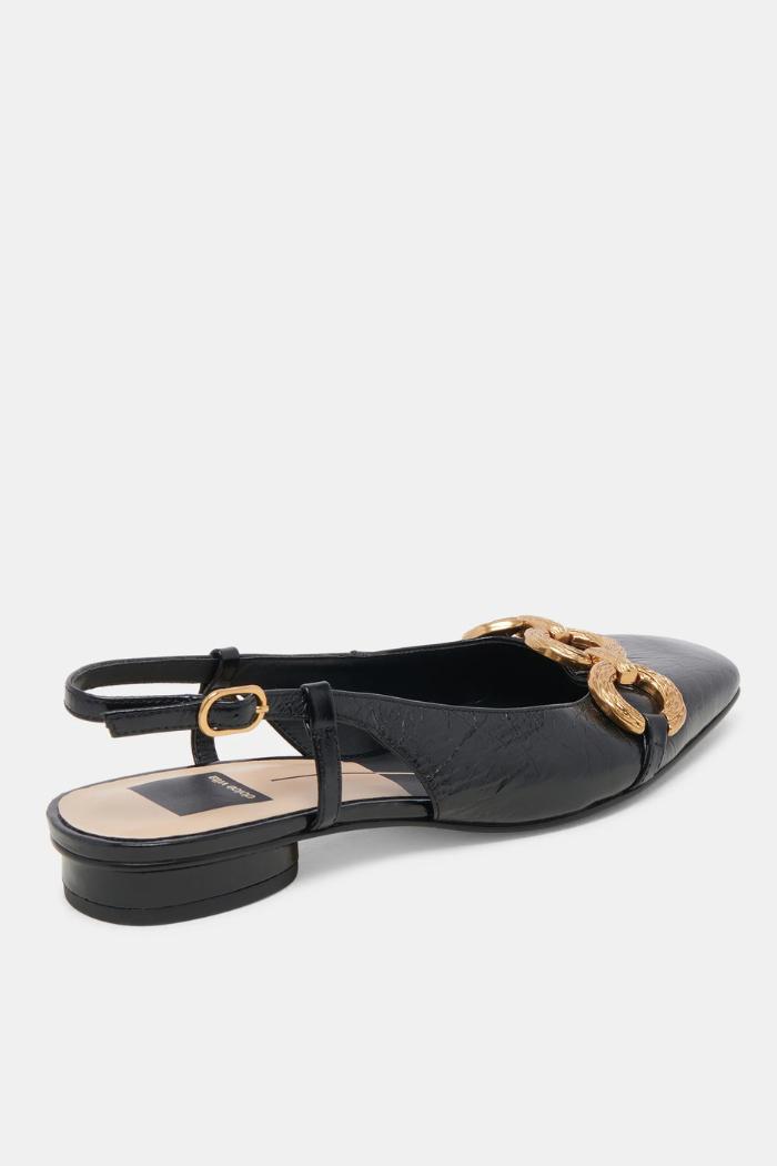 Romano Flats - Midnight Crinkle Patent Product Image