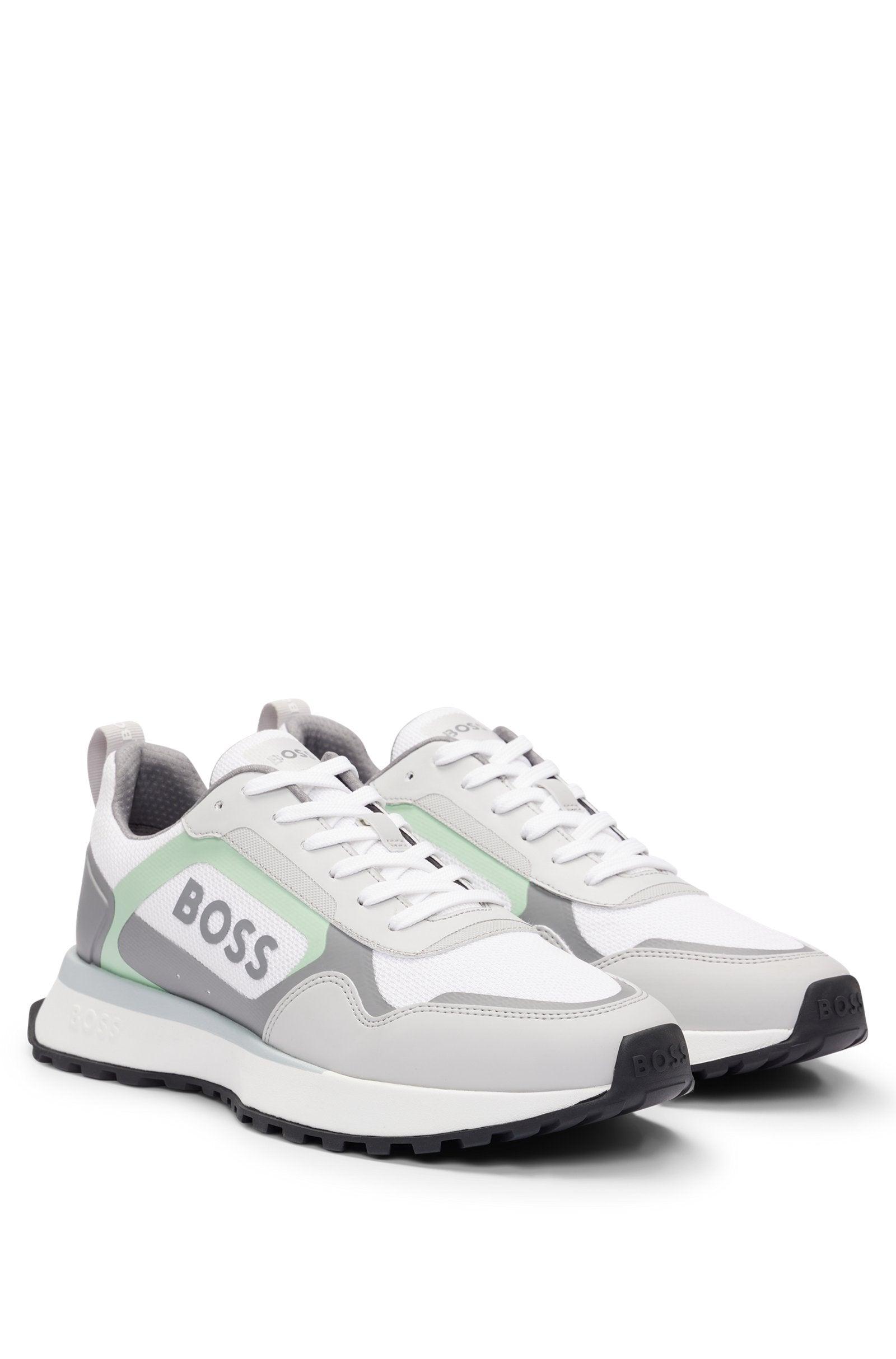 Boss Lace-up Trainers With Faux Leather Product Image