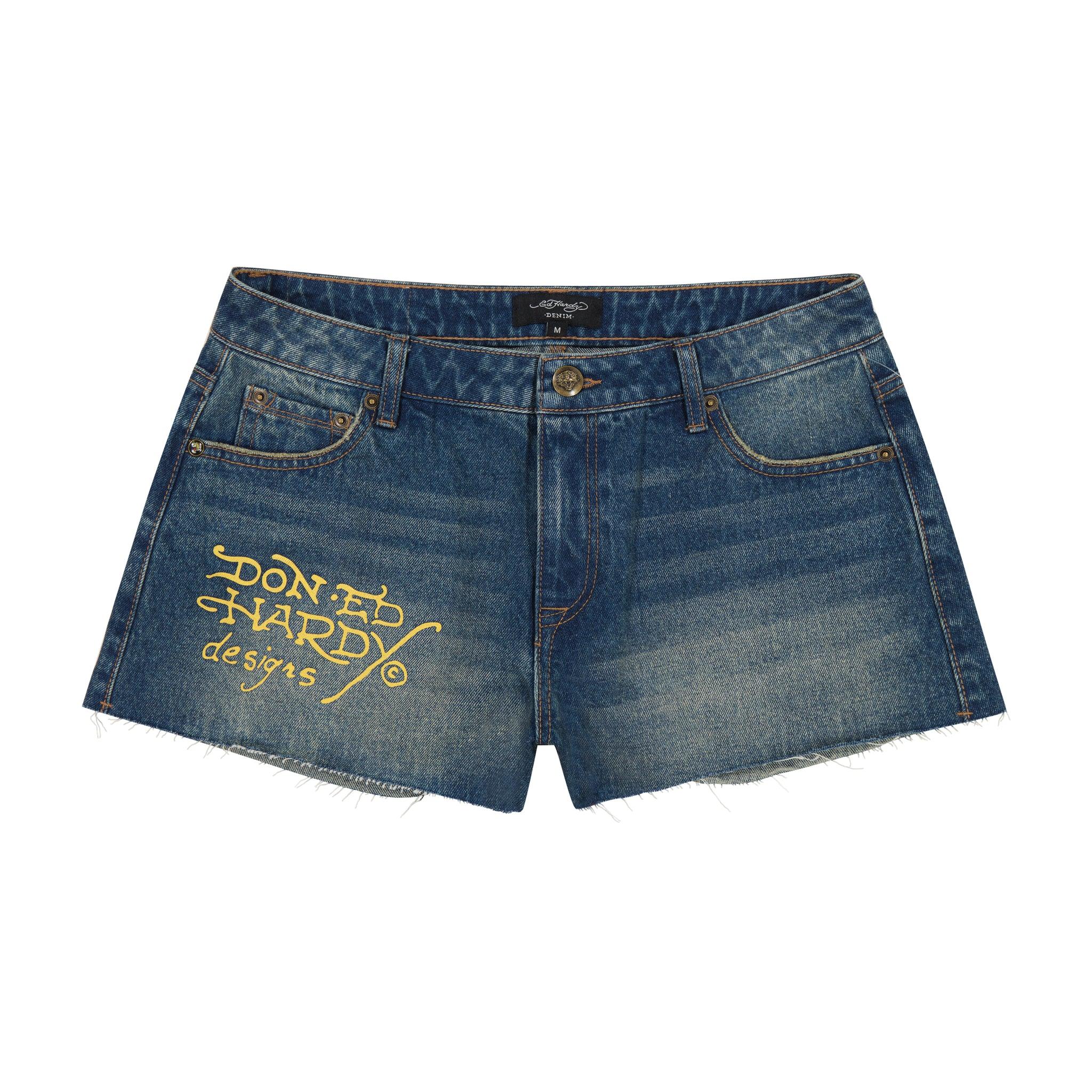 Screaming Tiger Denim Shorts Product Image