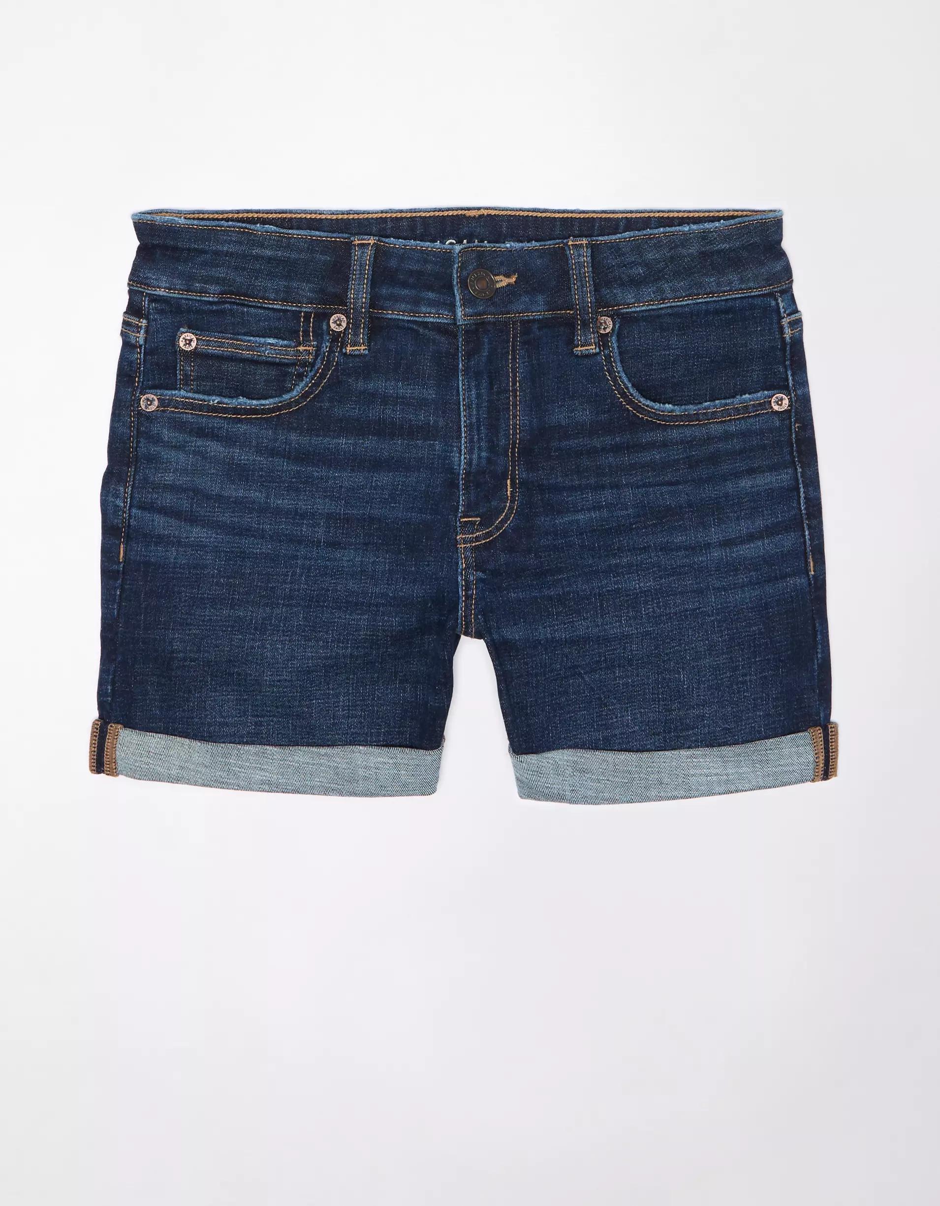 AE Next Level Low-Rise Denim Midi Short Product Image