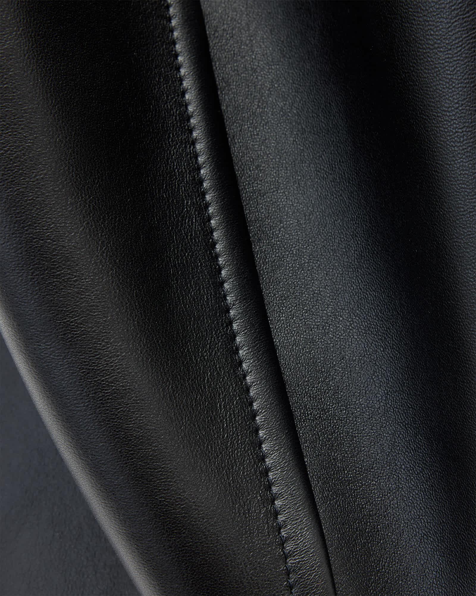 Asha Leather Shoulder Bag Black | ALLSAINTS US Product Image