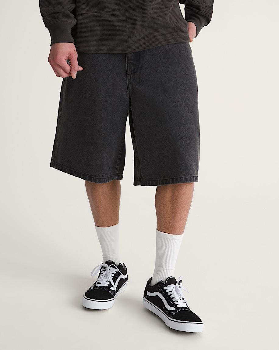 Check-5 Baggy Denim Shorts in Washed Black| Vans US Product Image