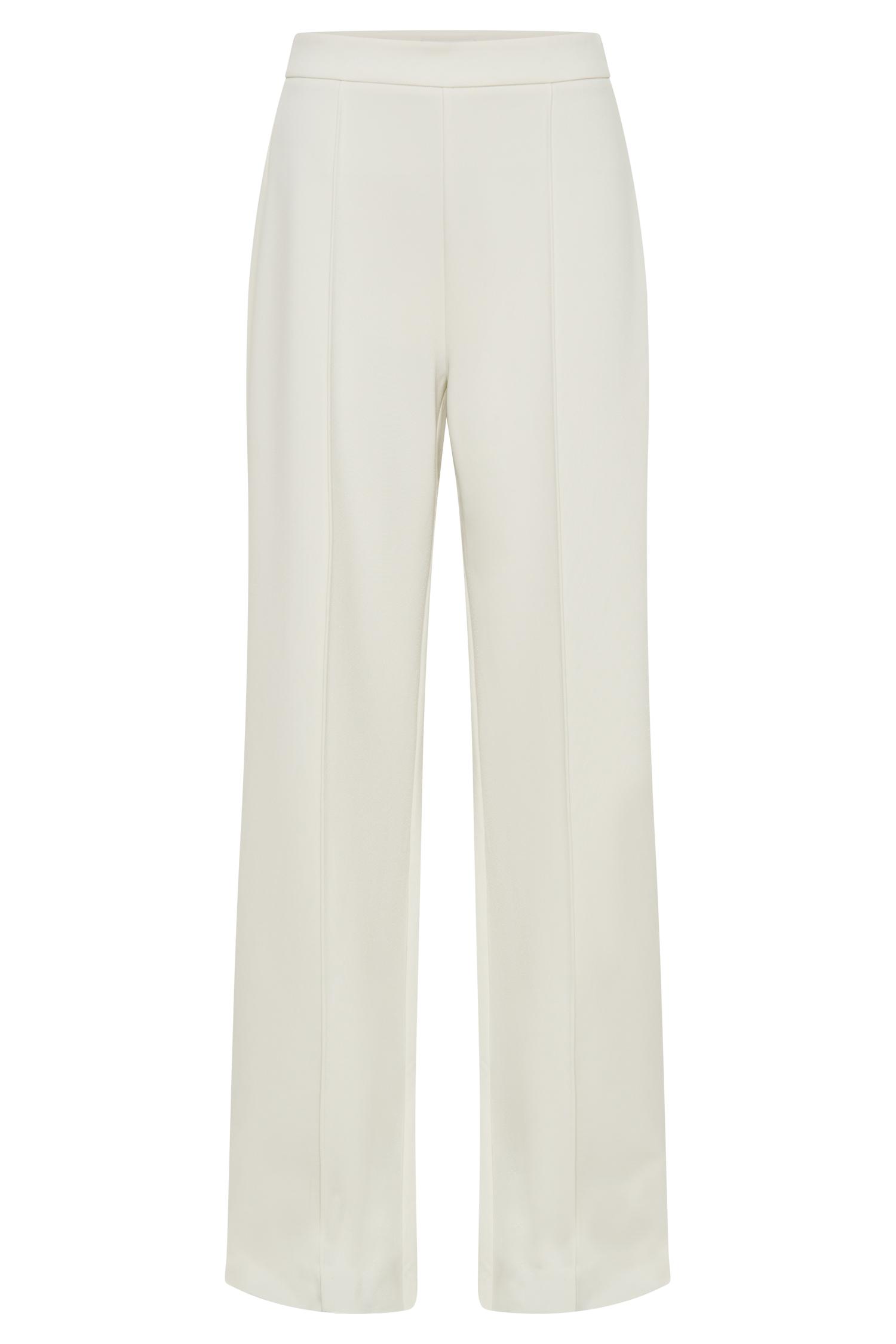 Antonia Pleated Wide Leg Pants - Ivory Product Image