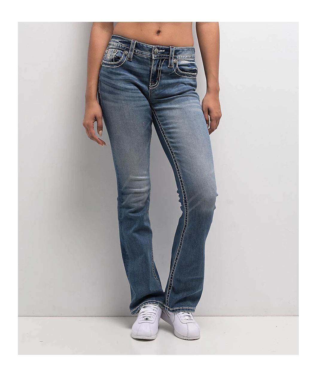 Miss Me Maven Logo Medium Wash Bootcut Jeans Product Image