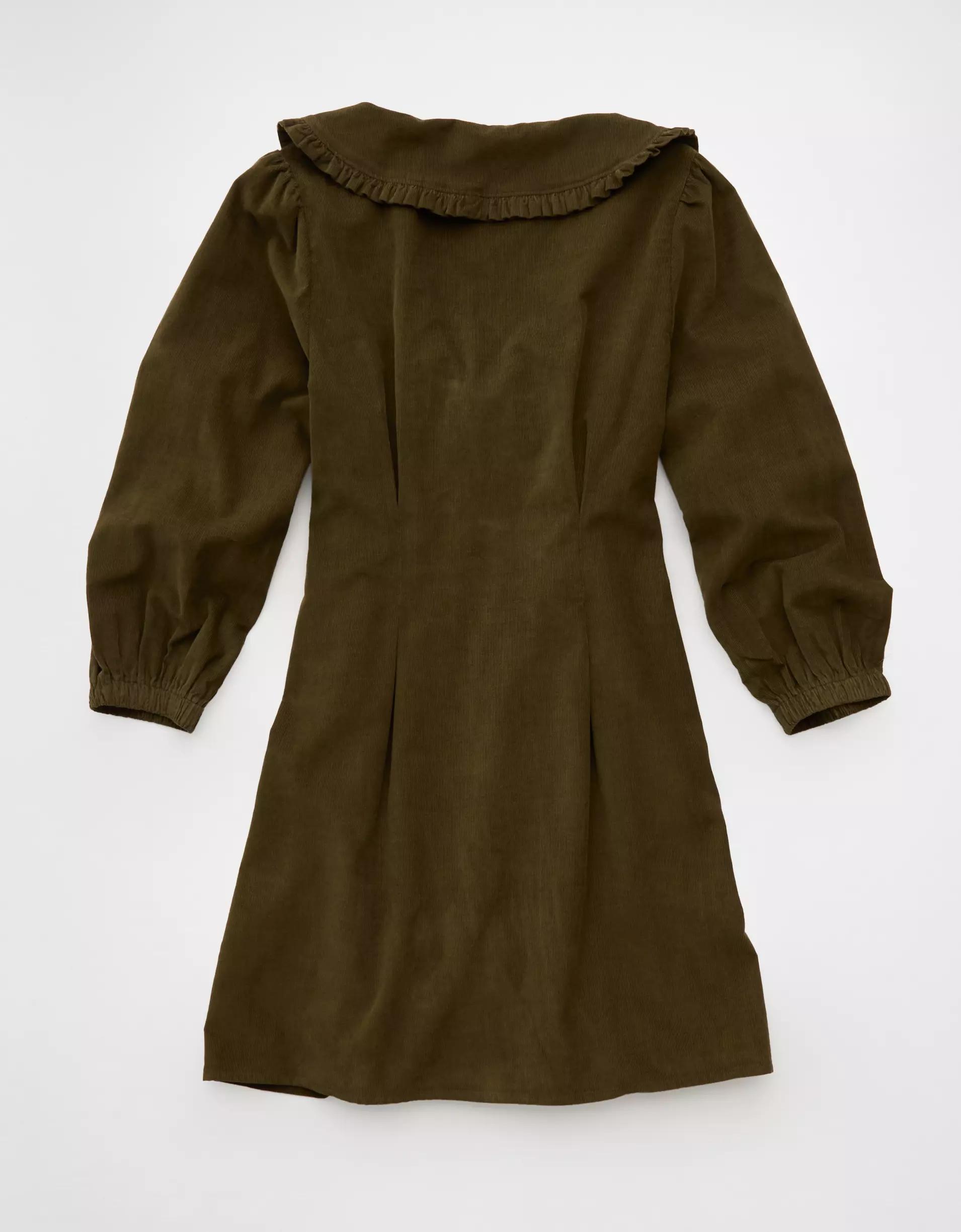 AE Button-Front Mini Dress Product Image