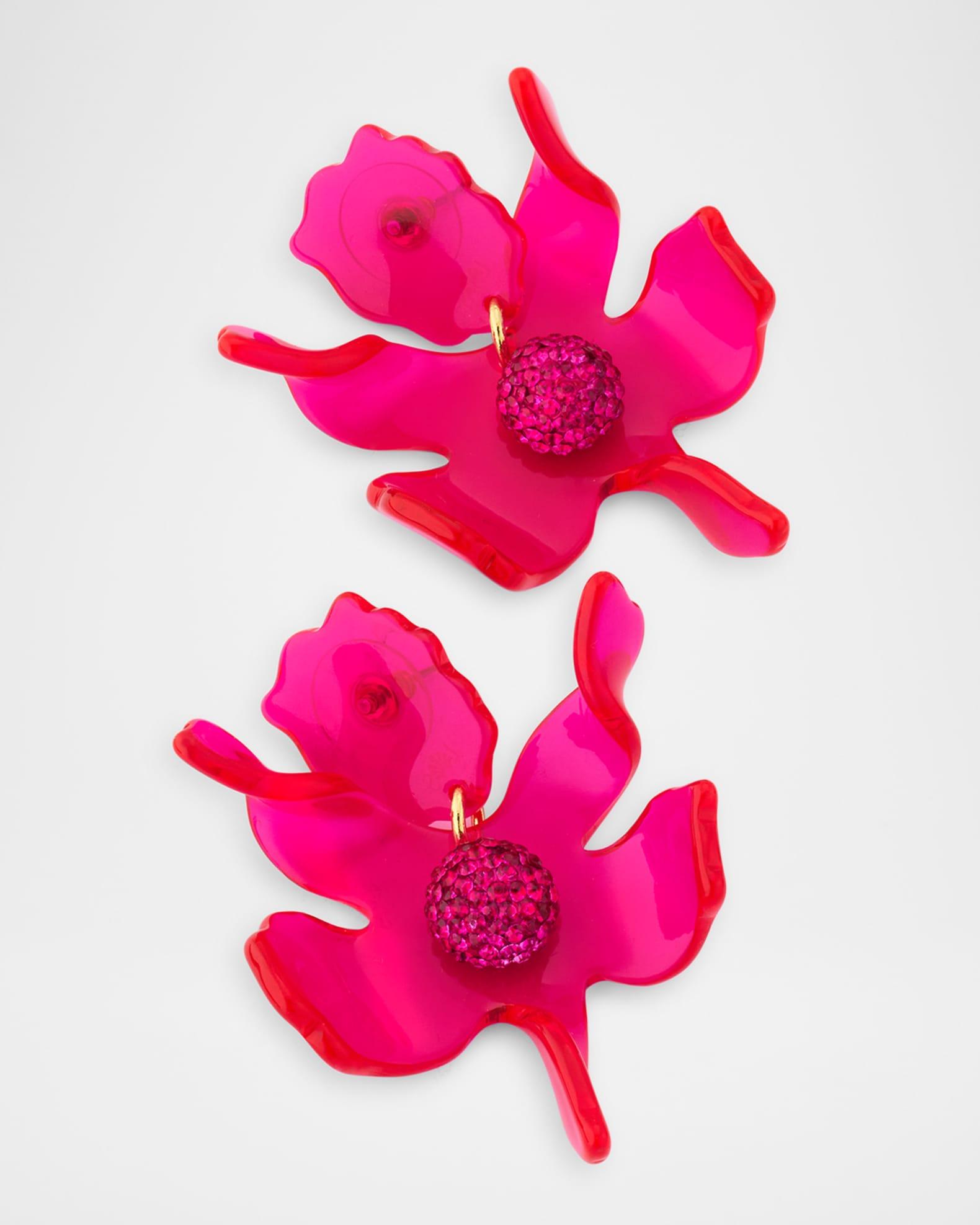 Small Crystal Lily Earrings Product Image