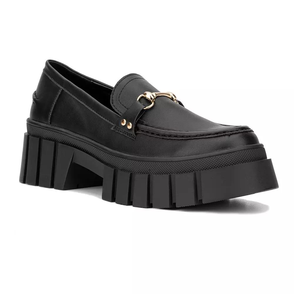 New York & Company Seraphina Women's Platform Loafers, Size: 8.5, Black Product Image
