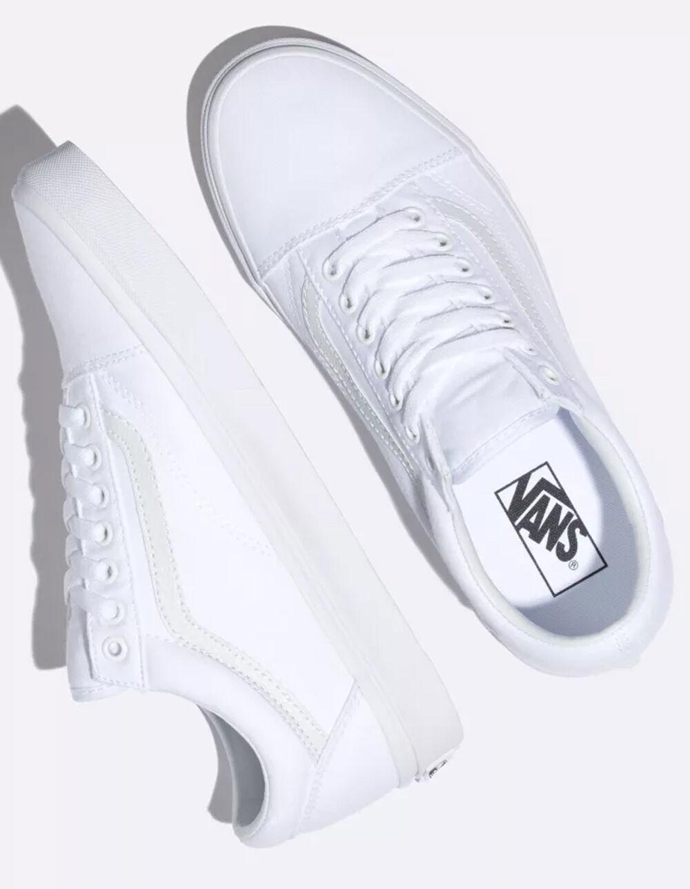 VANS Canvas Old Skool True White Shoes - WHITE Product Image