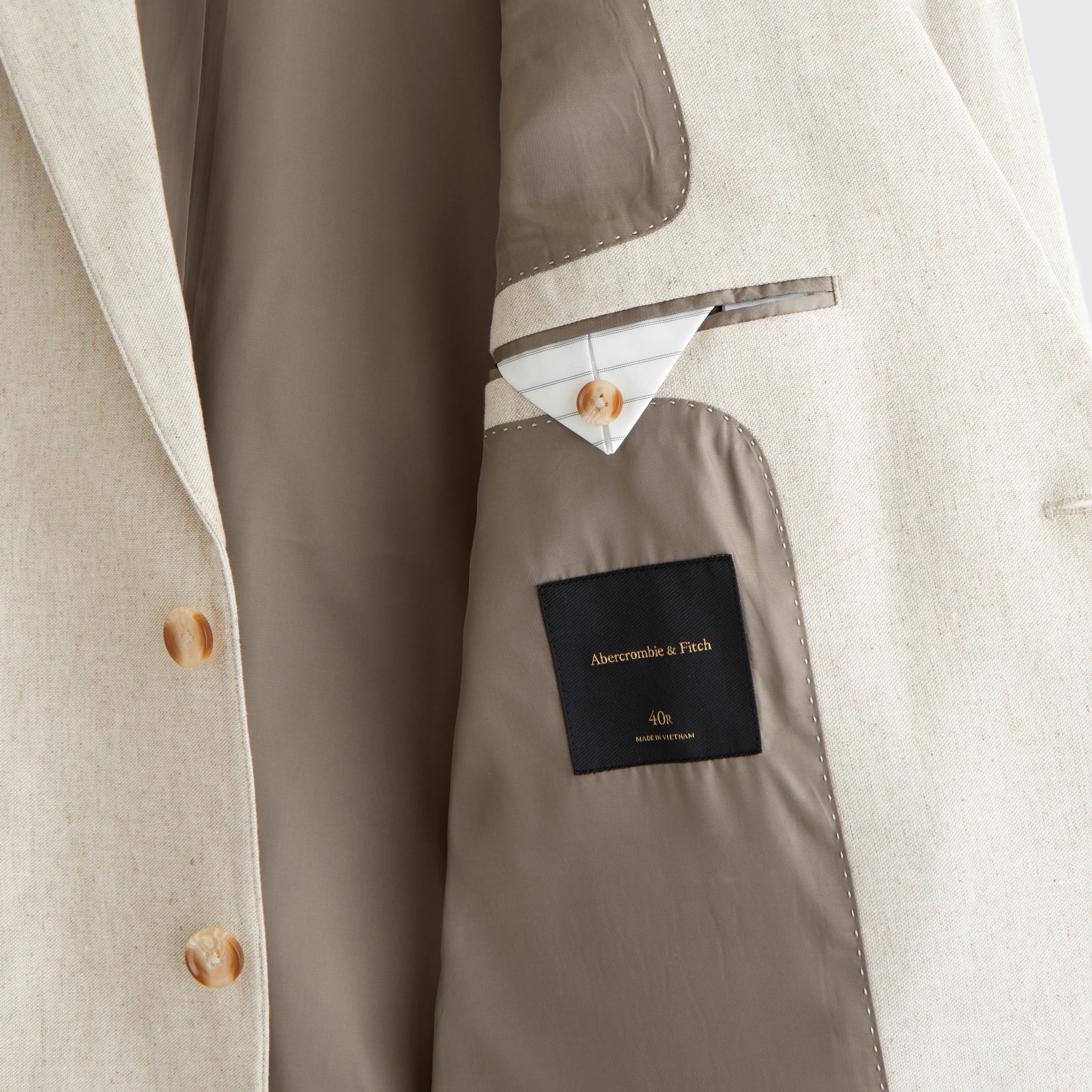 The A&F Collins Athletic Fit Linen-Blend Blazer Product Image