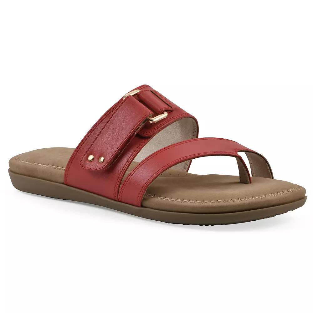 Cliffs by White Mountain Fancify Women's Slip-on Sandals, Size: 10 Medium, Red Burnished Smo Product Image