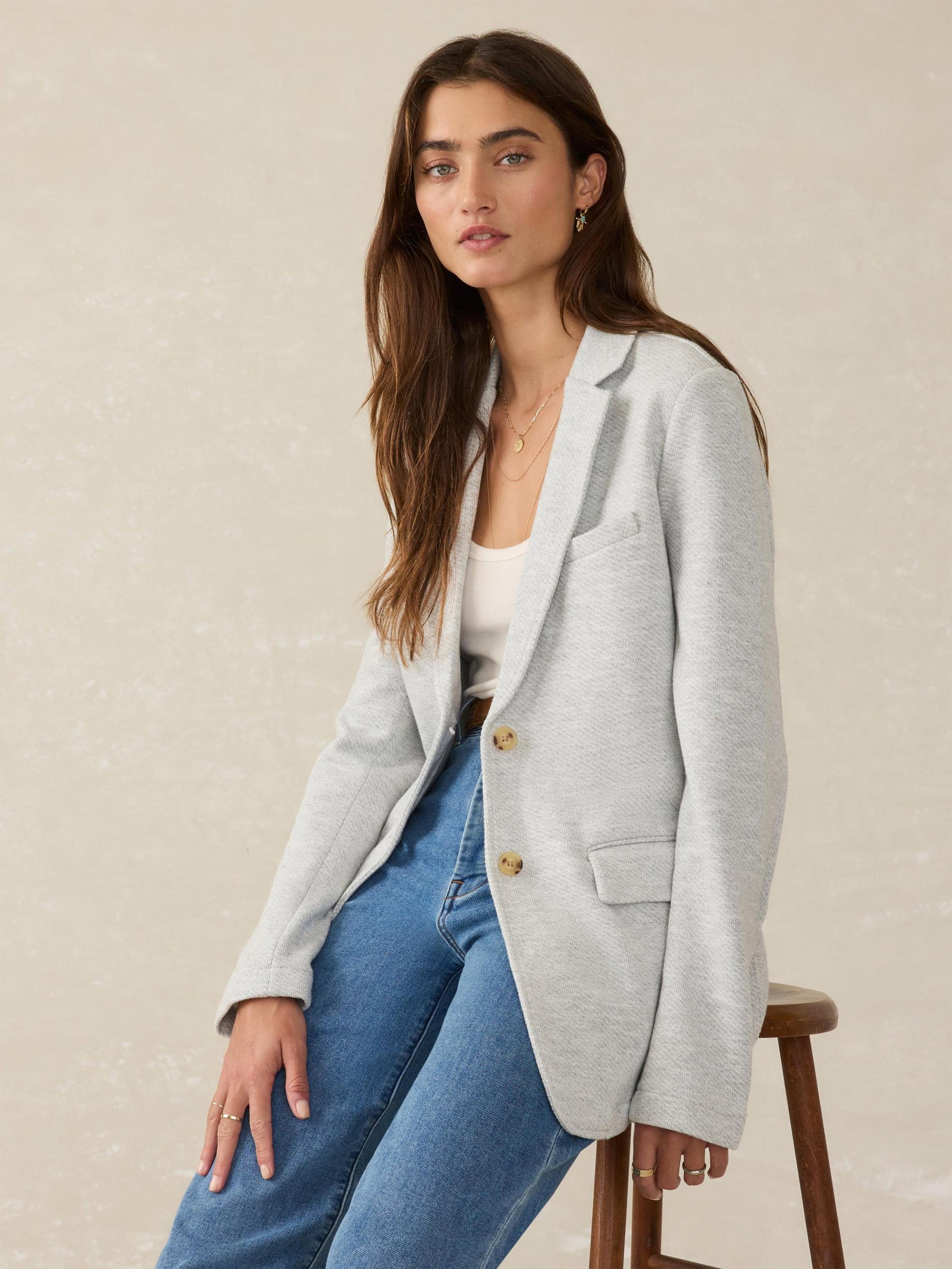 Inlet Knit Blazer - Heather Grey Product Image