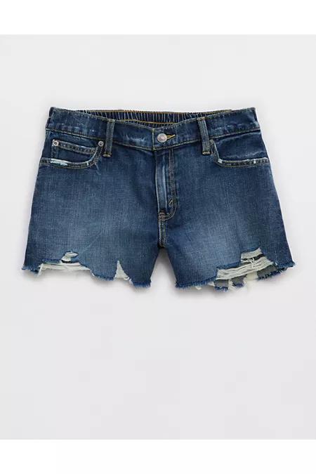 Aerie Daydream Distressed Denim Short Women's Product Image